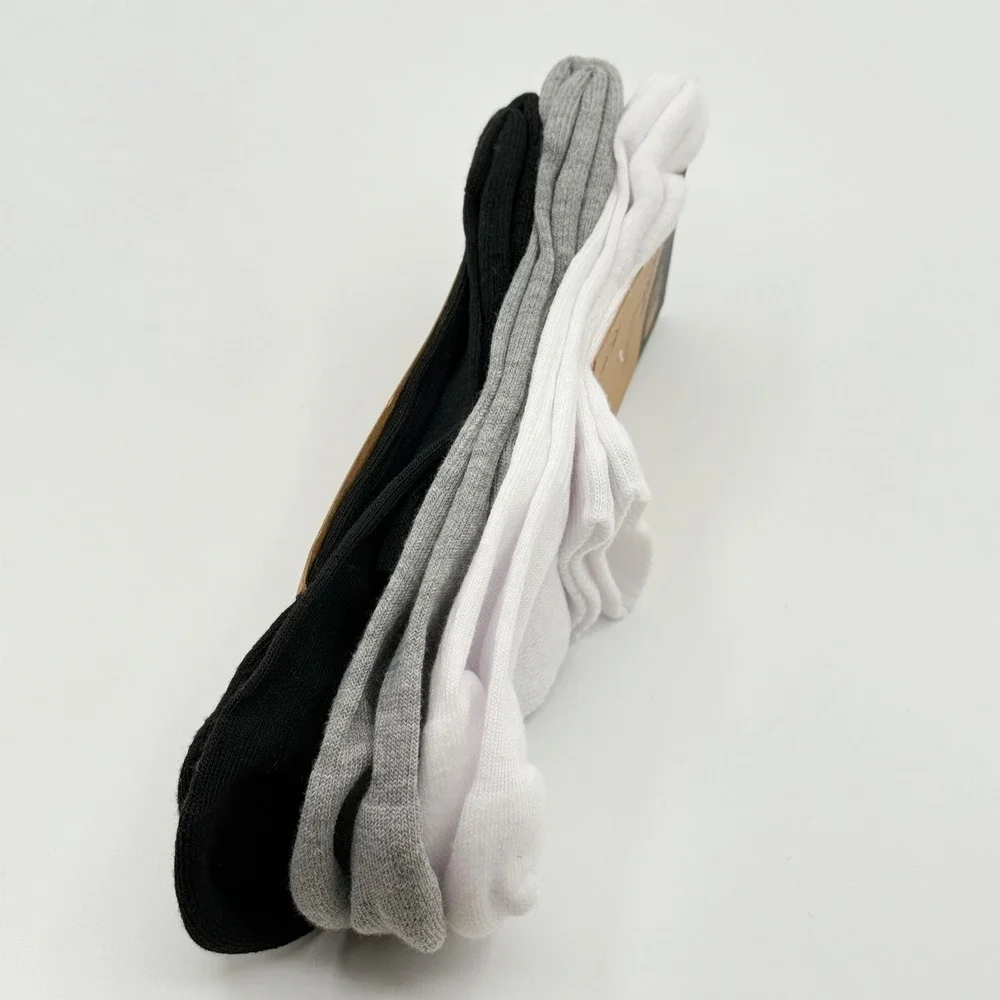 The North Face Cushion Quarter Socks / 3 PACK / Mens Size M (8.5 10) Blk Gry Wht